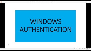 What is windows authentication