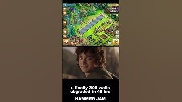300 wall max in 48 hrs 🔥 #shorts #gaming #coc #clashofclans #th17