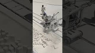 Limestone Quarrying – Horizontal Rock Cutting into Blocks