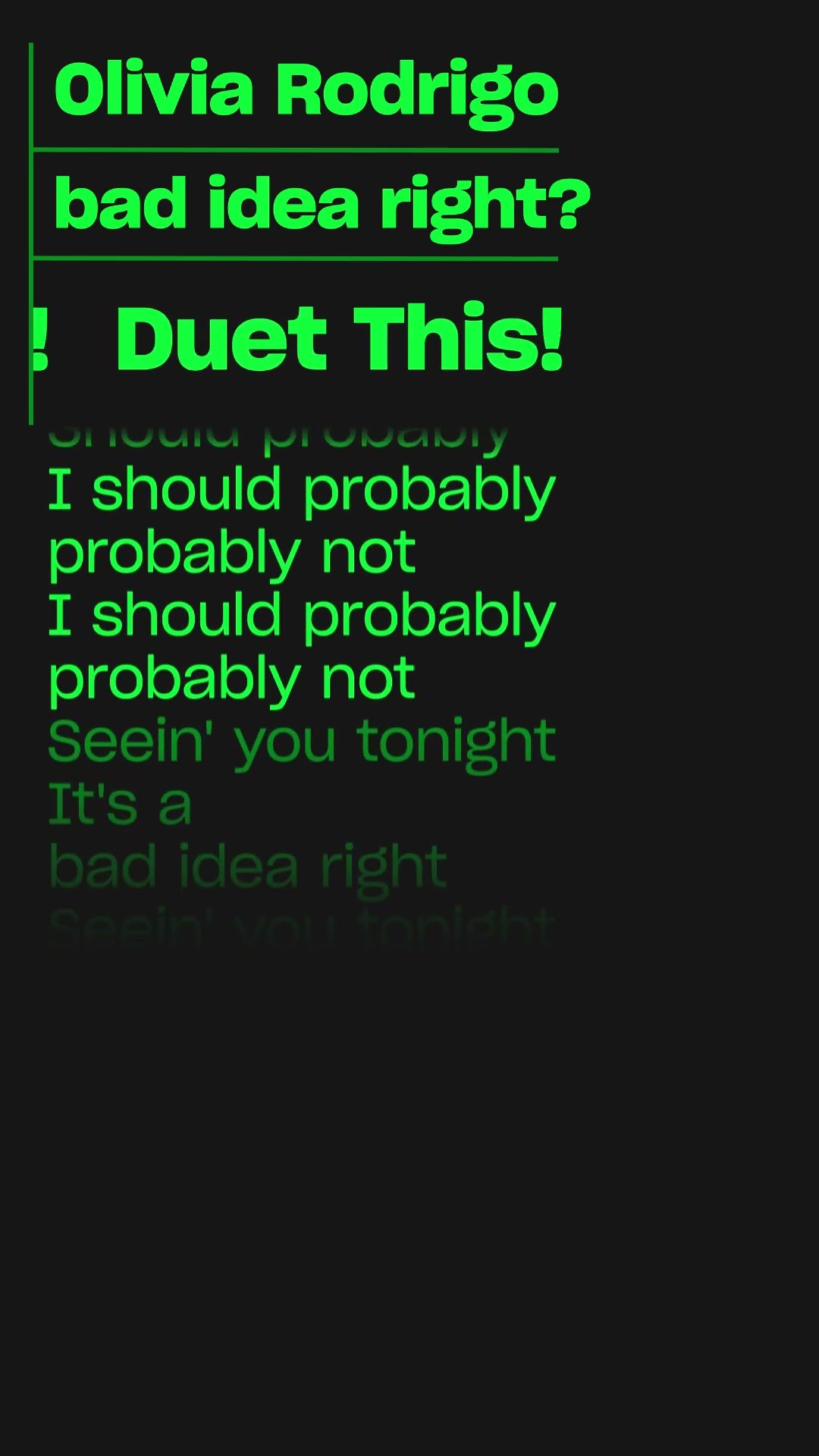Olivia Rodrigo - Bad idea right? (Karaoke Earworm)  #karaokehits #music #karaoke