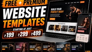 Free Website Templates + Premium Templates Starting at ₹199 | SiteRush Studio