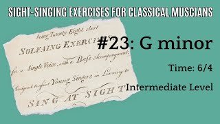 Sight-Singing Exercise: #23, G minor, by Samuel Webbe (1800)
