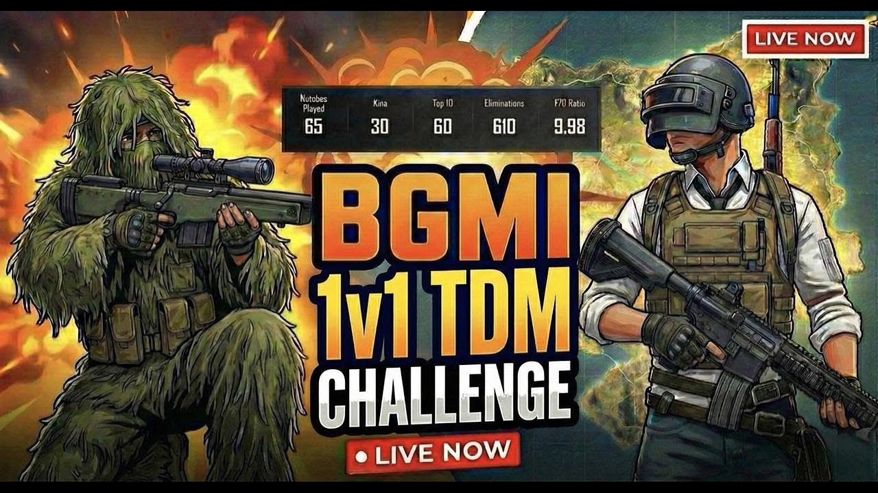BGMI LIVE 1 VS 1 TDM CHALLENGE |Day 22| @DYGisLive - YouTube