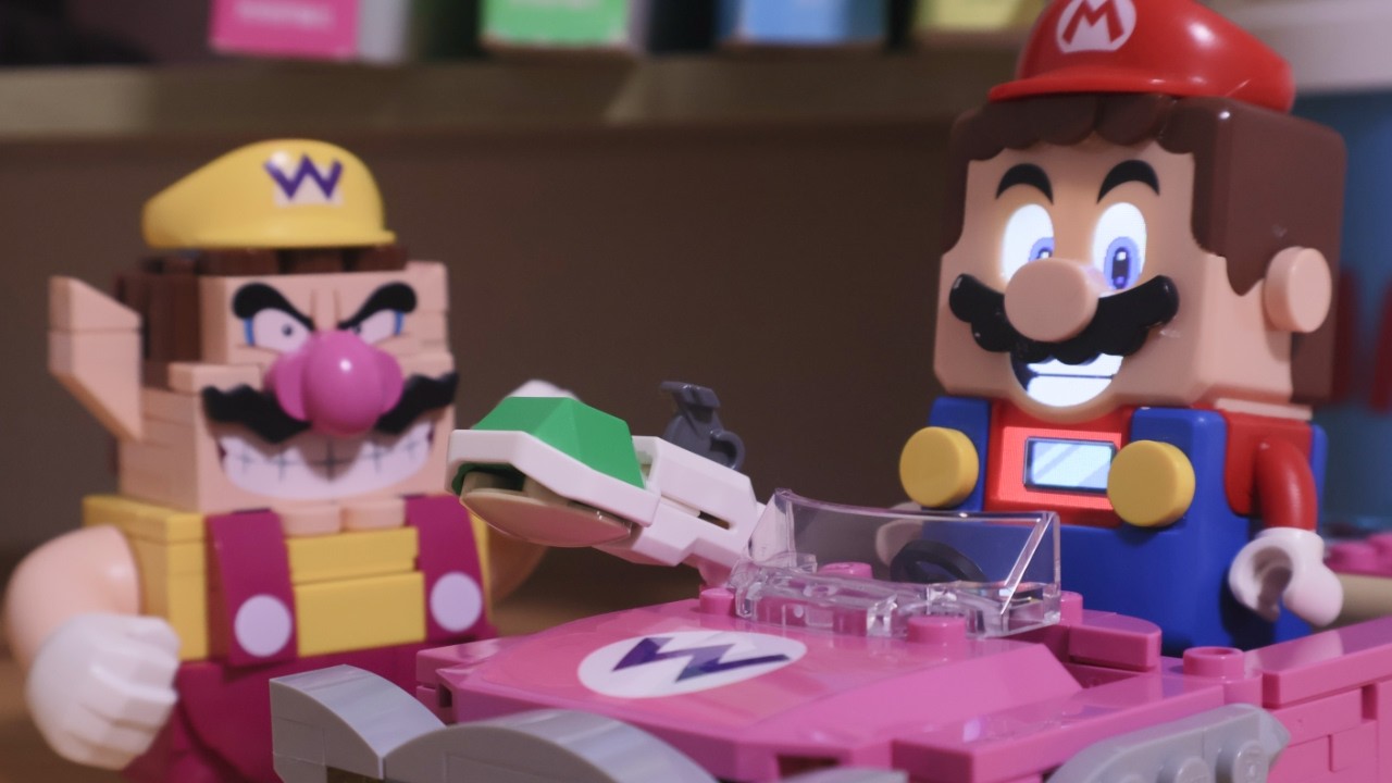 super mario StopMotion anime「LEGO Super Wario Kart 」ワリオカート