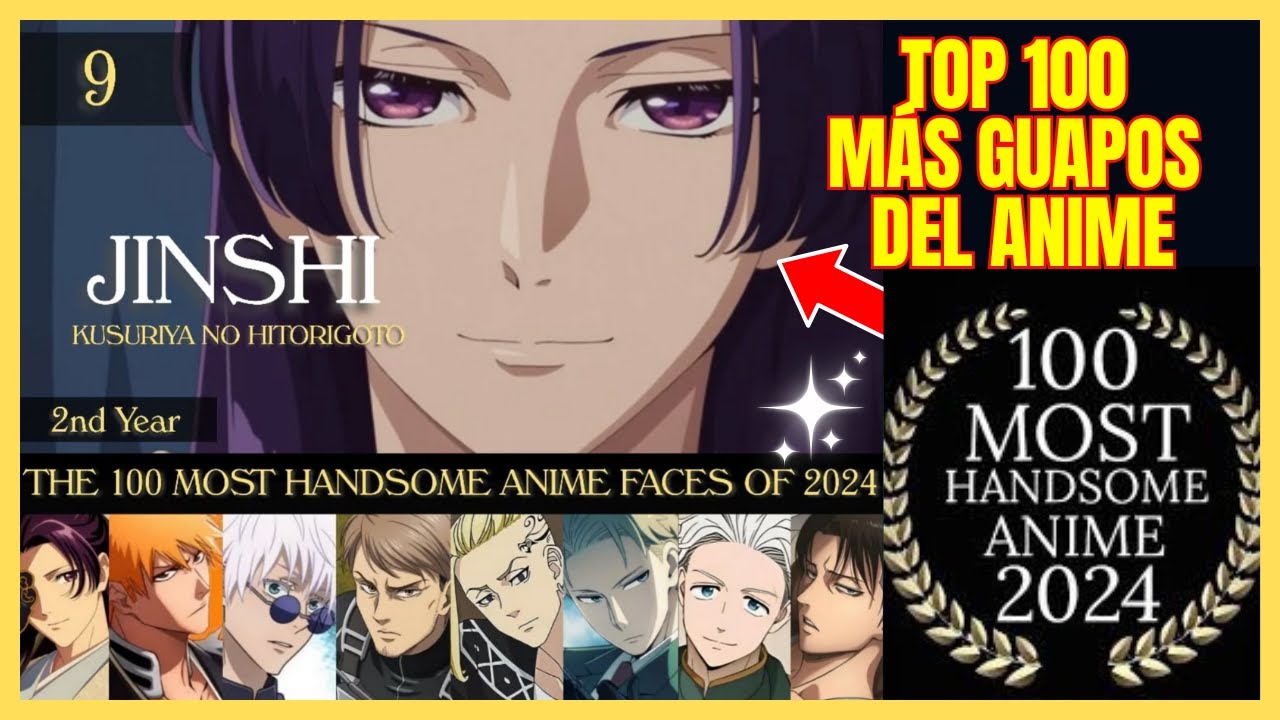 ⭕️ Top 100 HOMBRES MÁS GUAPOS del anime del 2024 🔥 #TOPANIMEFACES #