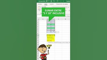 ¿Cómo SUMAR celdas ENTRE DOS NÚMEROS en Excel? #excel #aprenderexcel #excelbasico #desafiandoexcel