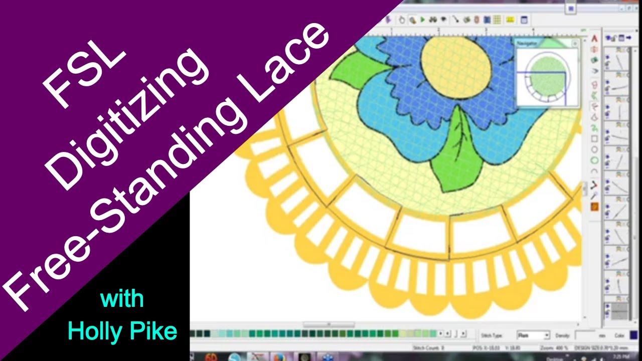 Digitizing Simple FSL Embroidery - YouTube