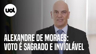 Alexandre de Moraes faz pronunciamento e convoca eleitores para votar no segundo turno das eleições