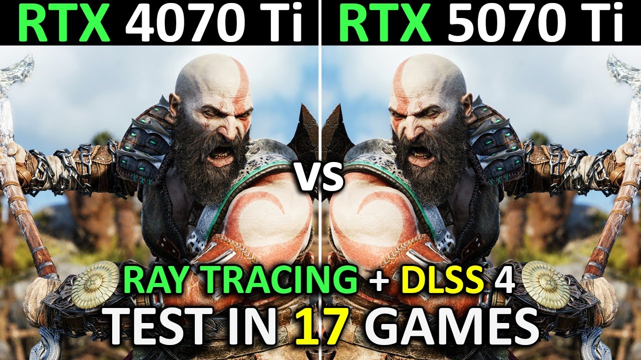 RTX 5070 Ti vs RTX 4070 Ti | 1440p, 4K | Rasterization | RT + DLSS 4 ...