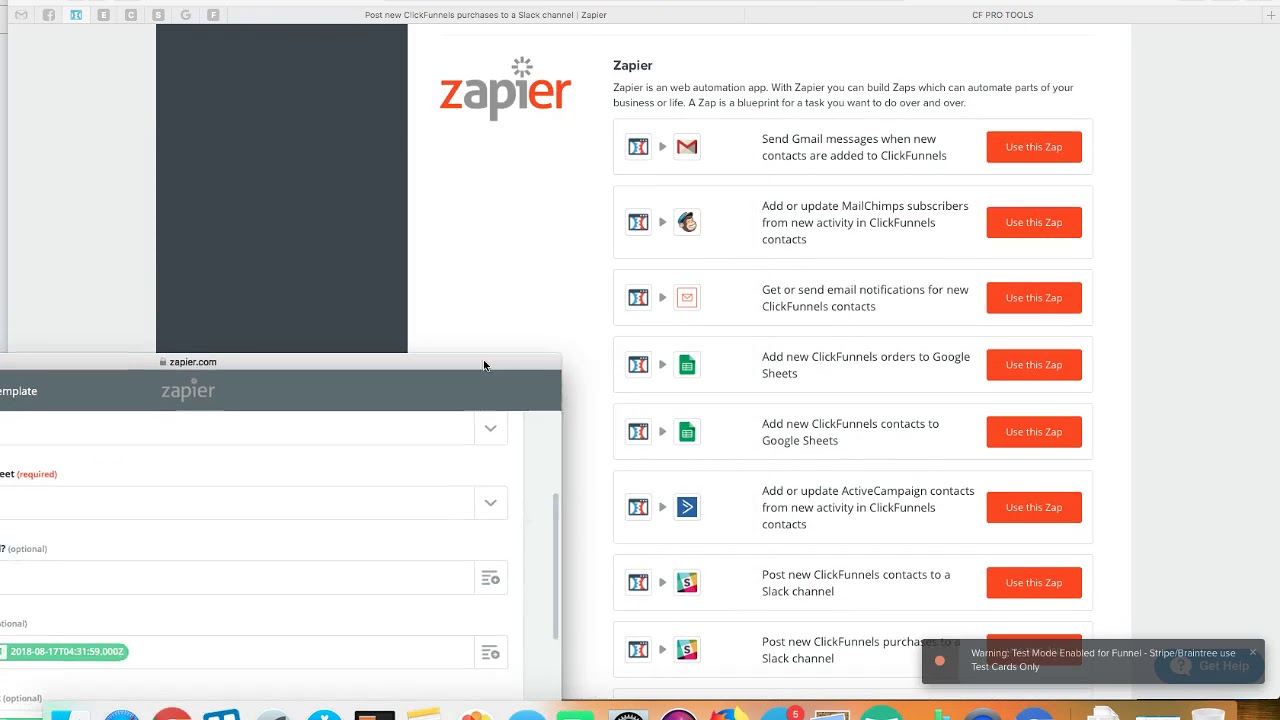 How to collect data from clickfunnels input forms using zapier and google sheets