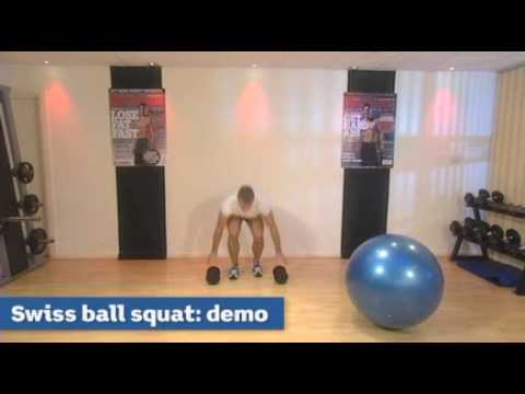 How to do a swiss ball squat