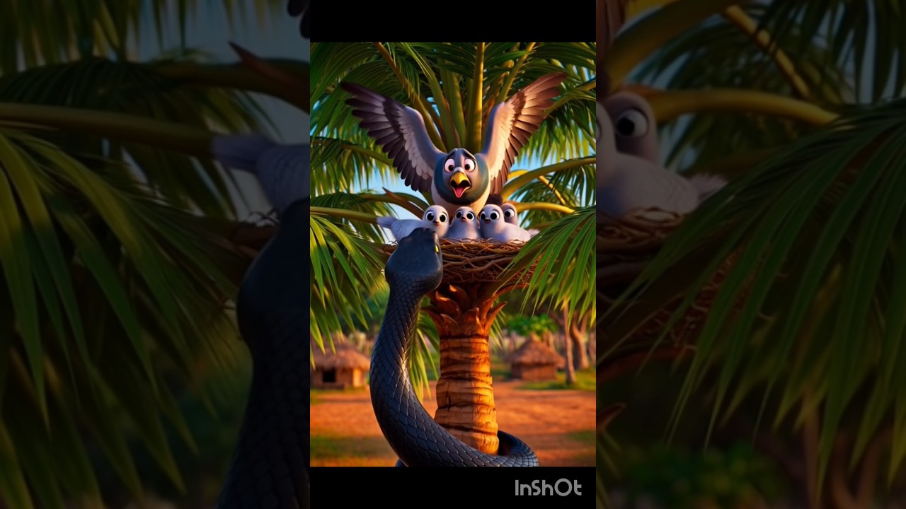 Brave Pigeon Saves Its Babies | Inspirational Animal Story 🐍🌴 