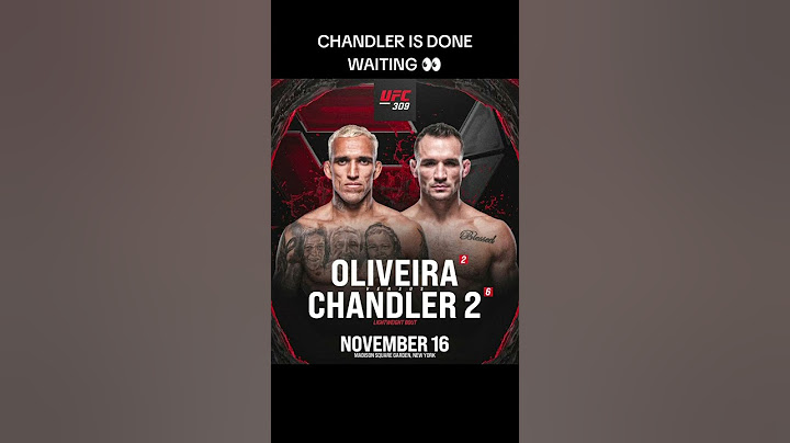 MICHAEL CHANDLER VS CHARLES OLIVEIRA BOOKED FOR UFC 309 5 ROUNDS