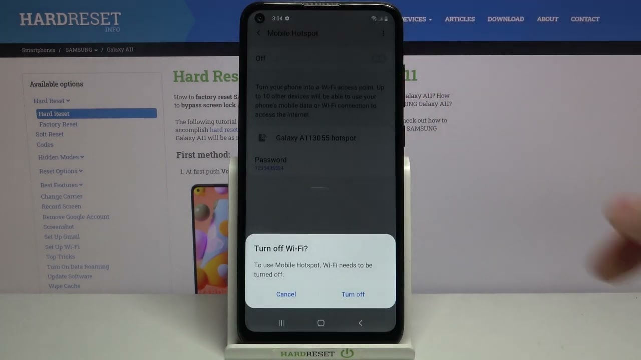 How to Activate Portable Hotspot on Samsung Galaxy A11 Set Up Mobile
