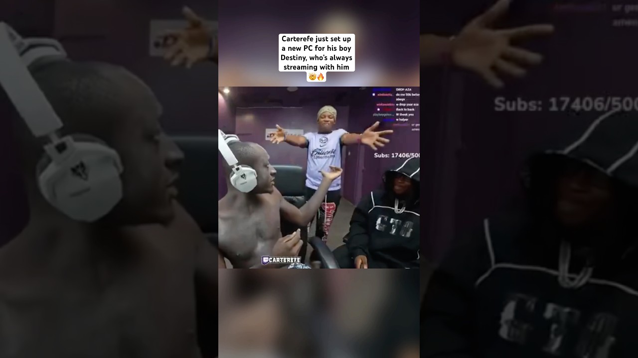 Carterefe только что собрал новый компьютер для своего друга Destiny, который постоянно стримит в...