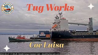 'Tug Work' Coe Luisa departed Duluth 04/27/2024 by Duluth Harbor Cam 4,570 views 3 weeks ago 8 minutes, 52 seconds