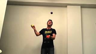 101 Juggling Tricks Tutorial 12 circling one ball around top of two up one hand