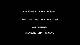 Tunderstorm warning: emergency alert system