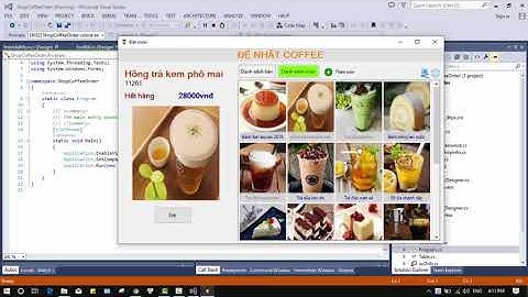 C# - Phần mềm quản lý quán cafe (Cafe management software)