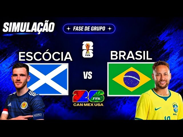 BRASIL x ESCÓCIA | FASE DE GRUPO DA COPA DO MUNDO 2026 | PES 2021