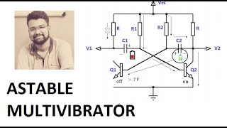 ASTABLE MULTIVIBRATOR using transistor