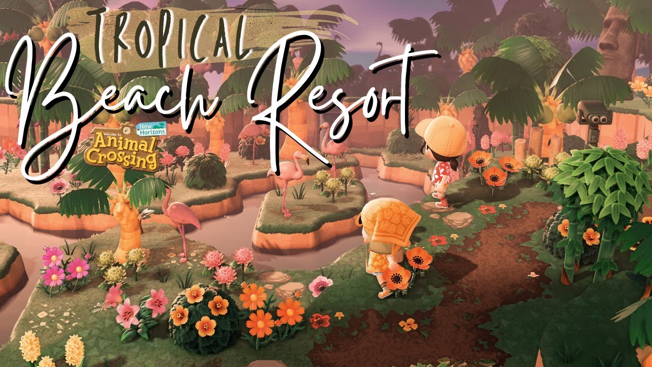 TROPICAL BEACH RESORT | Tropicore Island Tour | Tropikitch | Animal  Crossing: New Horizons