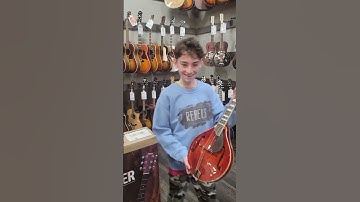 Told you I know how to play mandolin. #guitar #guitarcenter #mandolin #music #kidmusician #fyp