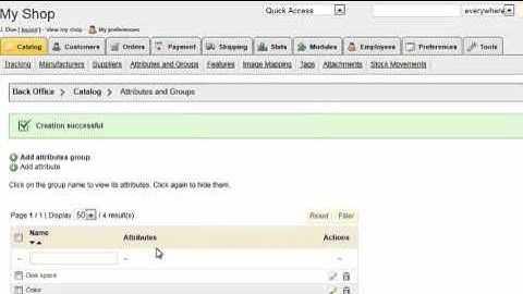 How to setup product attributes in PrestaShop