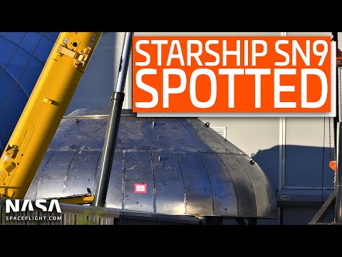 SpaceX Boca Chica - Introducing Starship SN9, while SN8 is flipped