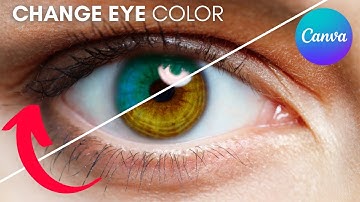 Change Eyes color in canva - eye color change photo editing