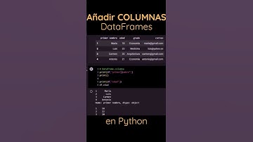 Añadir Columnas en un DataFrame #python #aprenderpython #dataframe #programacion