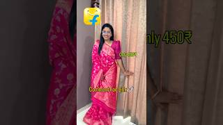 ₹400 ki Wedding Saree 😱 Flipkart Best Budget Saree | Bridal Look Under Budget