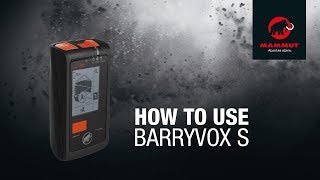 Mammut Barryvox S - How to use it
