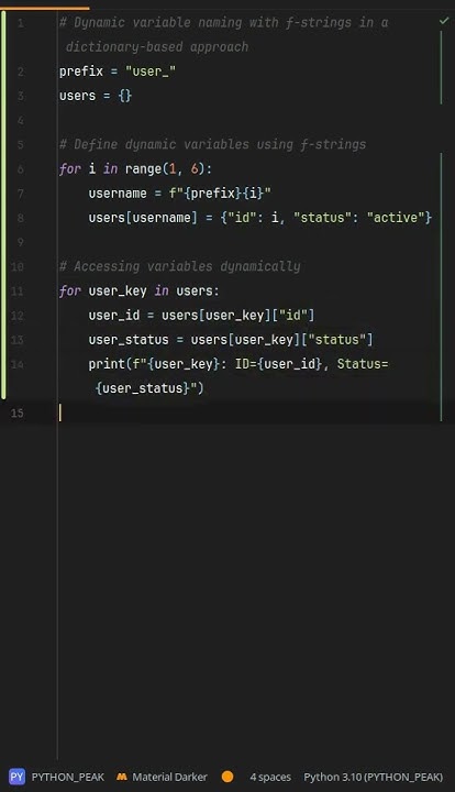 How to use f-strings for #dynamic vars? Use F-Strings for #dynamic ...