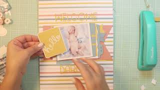 Felicity Jane Scrapbooking Process Video 8.5x11 Layout ...Welcome Darling...