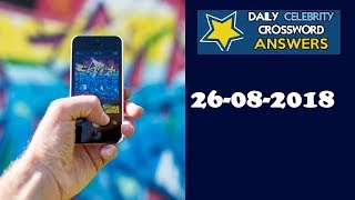 Daily Celebrity Crossword Puzzle Answers August 26 2018