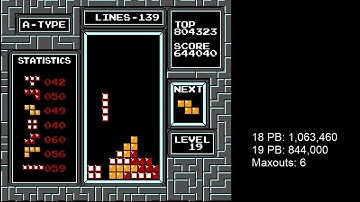NES Tetris: 7th Maxout USING DAS! 1,028,000