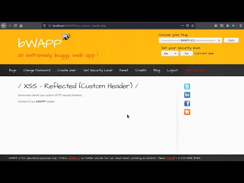 XSS   Reflected Custom Header   Low Security Level