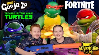 Teenage Mutant Ninja Turtles TMNT Heroes of Goo Jit Zu Fortnite Challenge Adventure Fun Toy Review!