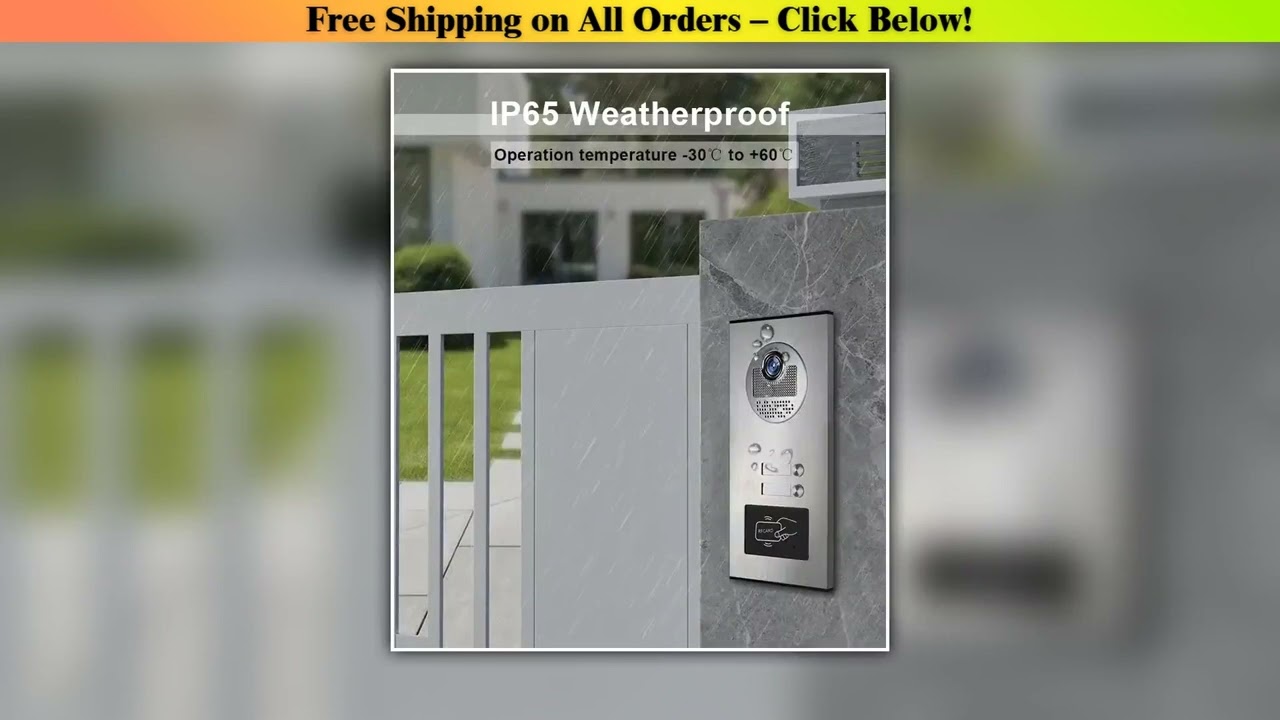 2-family Apartment Intercom Video Doorbell with RFID Card Unlock 7inch 4Wired Video Door Phone