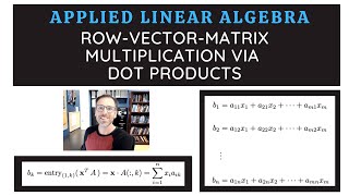 How to do row vector matrix multiplication using dot products