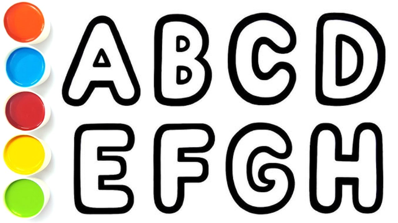 Kids Learn to Draw and Paint Alphabet A to Z | Easy ABC Drawing ...
