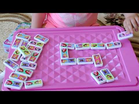 ДИАНА Видео для детей УЧИМСЯ ИГРАТЬ В ДОМИНО Domino Princess Disney.