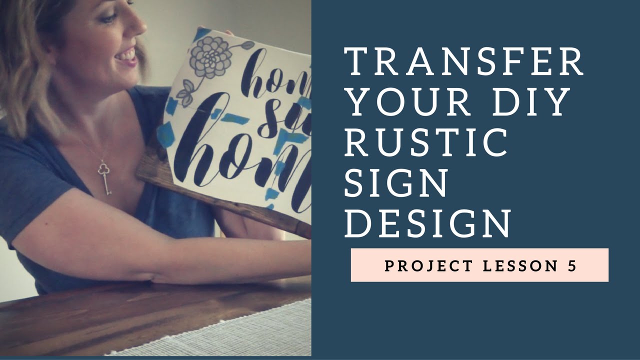 How to Transfer Letters onto a Rustic Wood Sign! - YouTube