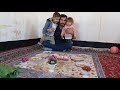 Traditional celebration: Qasim and his children go to welcome the new year