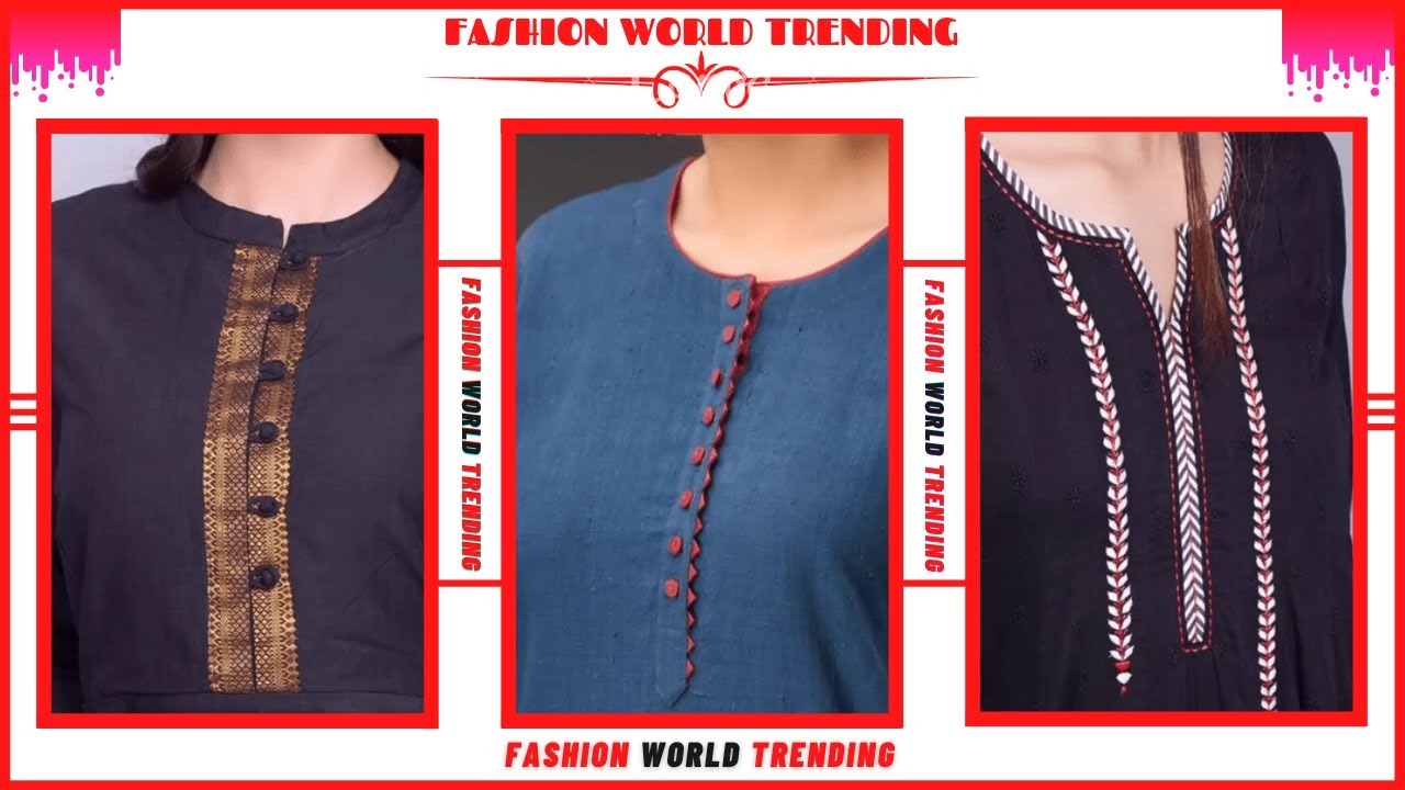 Simple trendy and beautiful suits neck designs FashionworldTrending