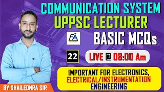#22 | COMMUNICATION SYSTEM, UPPSC LECTURER MOST EXPECTED MCQs | ELECTRONICS ENGG.  BY SHAILENDRA SIR screenshot 2