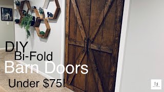 DIY Barn Doors Under $75 | BiFold Doors | Family Renov8