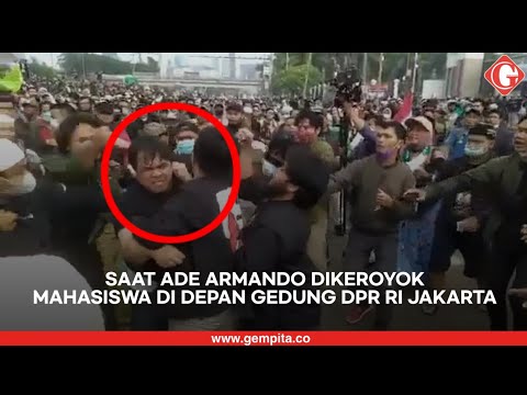 Detik-detik Ade Armando Babak Belur Dikeryok Pendemo Didepan Gedung DPR RI, Begini Kronologinya