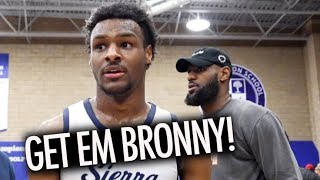 Bronny James Goes off in front of Lebron James!! sierra canyon vs Etwianda state playoffs Highlights
